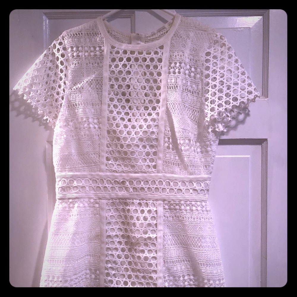 H&M white eyelet dress